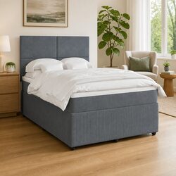 Queen Bed with Adjustable Headboard and Pocket Spring Mattress