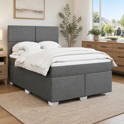 Queen Box Spring Bed with Pocket Spring Mattress and LEDs