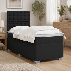 King Single Box Spring Bed: Pocket Mattress and LED Lights
