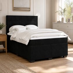 Queen-Sized Box Spring Bed with Pocket Spring Mattress