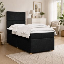 King Single Box Spring Bed with Adjustable Headboard and Mattress
