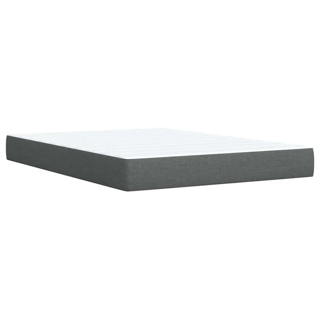 Queen Box Spring Bed with Pocket Mattress Height Adjustable Headboard Grey