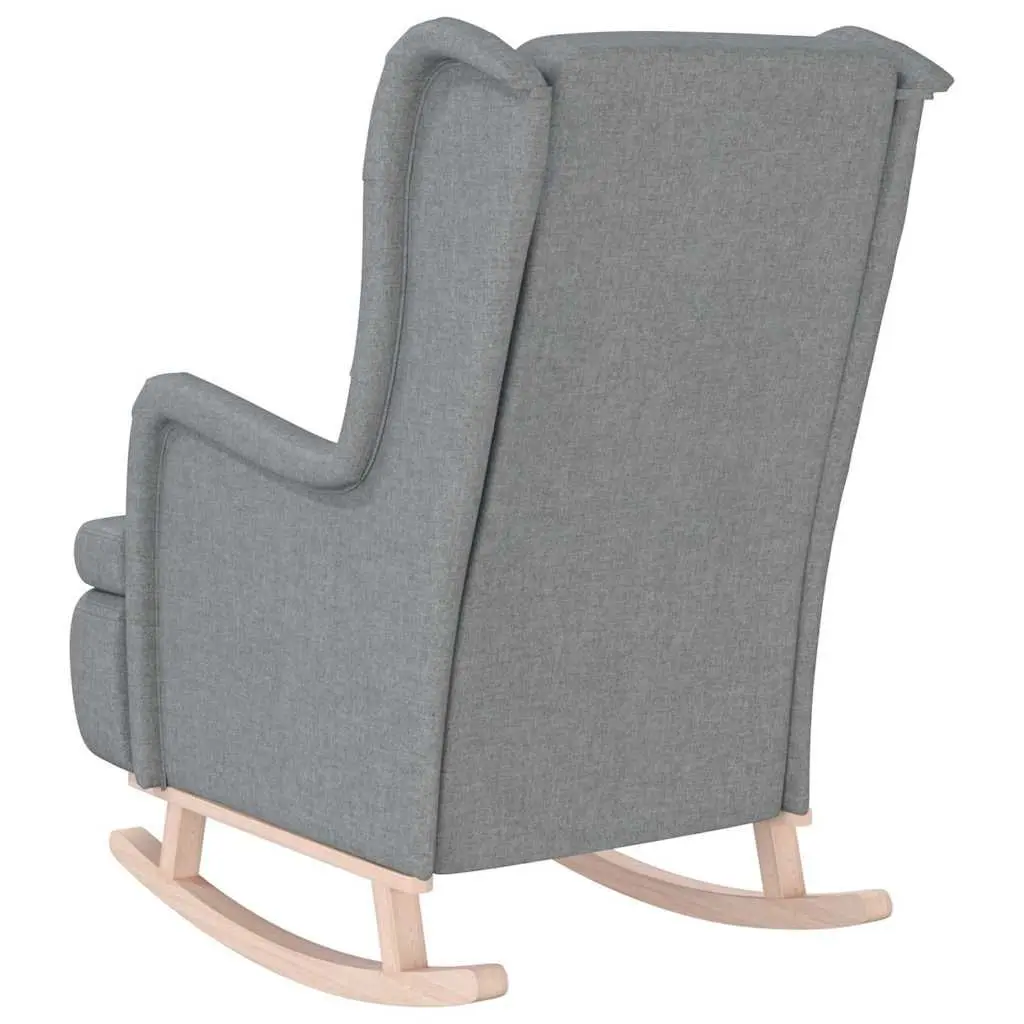 Armchair Padded Foam Upholstered Rocking Legs Grey