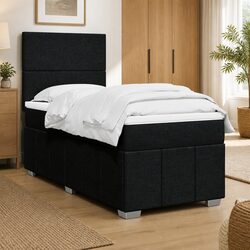 Box Spring Bed with Pocket Spring Mattress and Adjustable Headboard