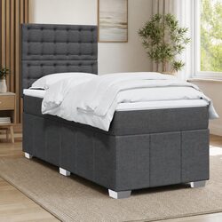 Box Spring Bed with Pocket Spring Mattress and LED Lights