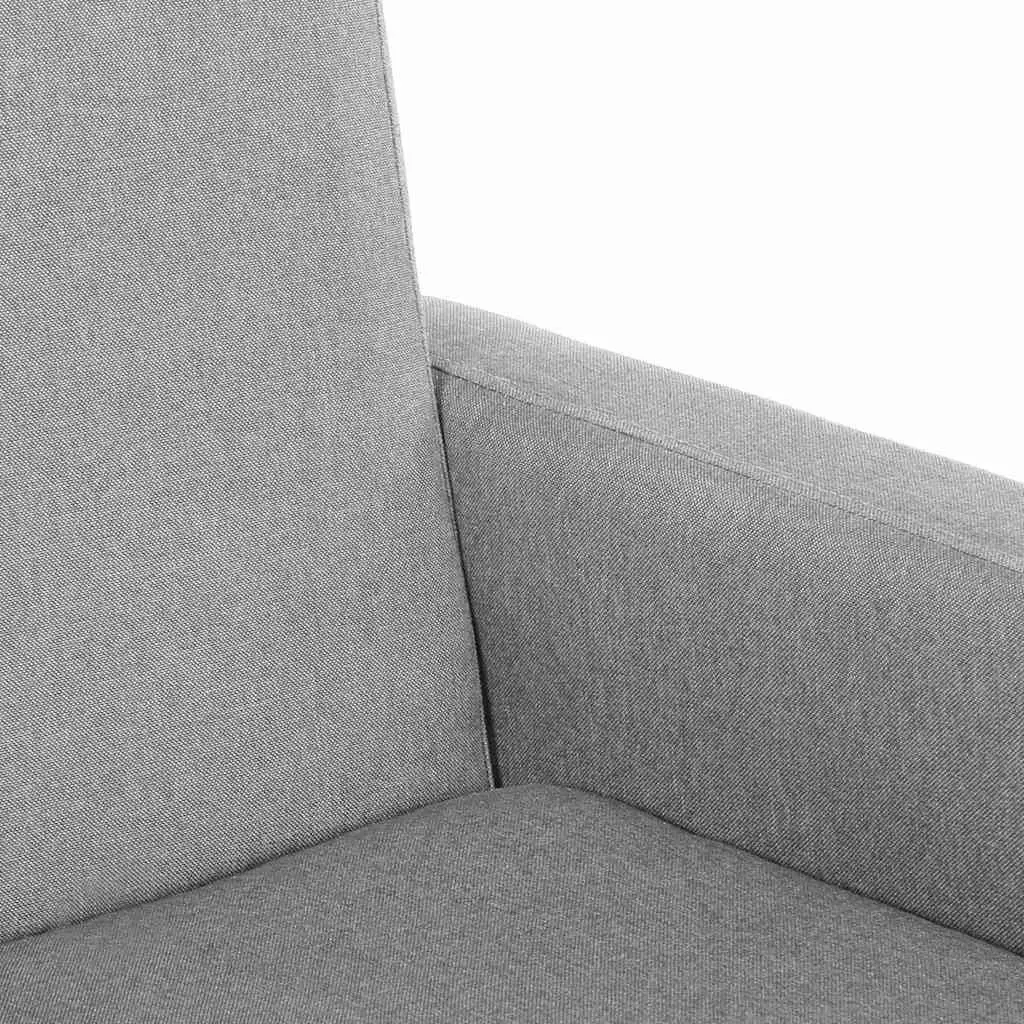 Rocking Chair Grey Fabric Upholstered Armchair Wooden Frame Lounge Seat