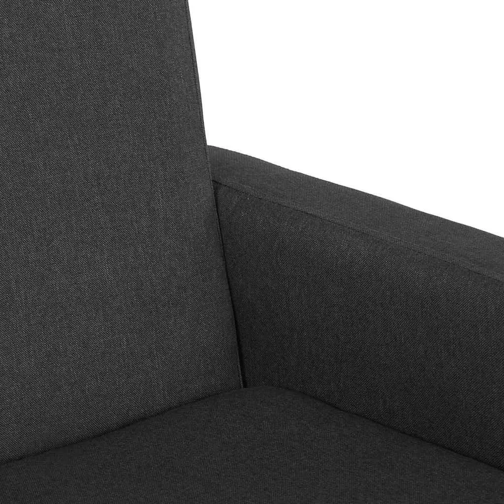 Rocking Chair Black Fabric Upholstered Armrest Living Room Lounge Seating