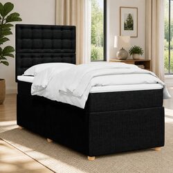 Adjustable Headboard King Single Box Spring Bed with Pocket Mattress