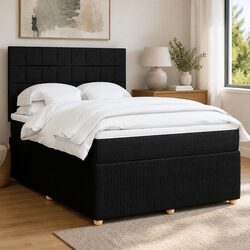 Queen Box Spring Bed with Pocket Sprung Mattress and Lights