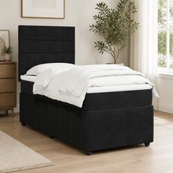 King Single Box Spring Bed with Adjustable Headboard and Pocket Mattress