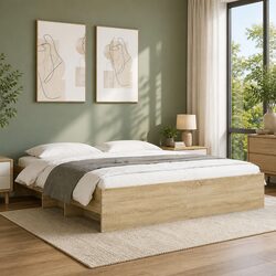 King Bed Frame in Sonoma Oak with Engineered Wood