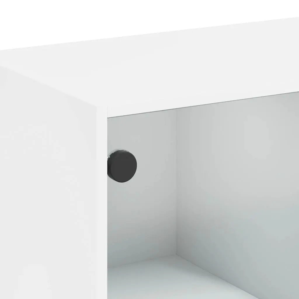 Sideboard White Engineered Wood 102x37x75.5 cm Storage Cabinet