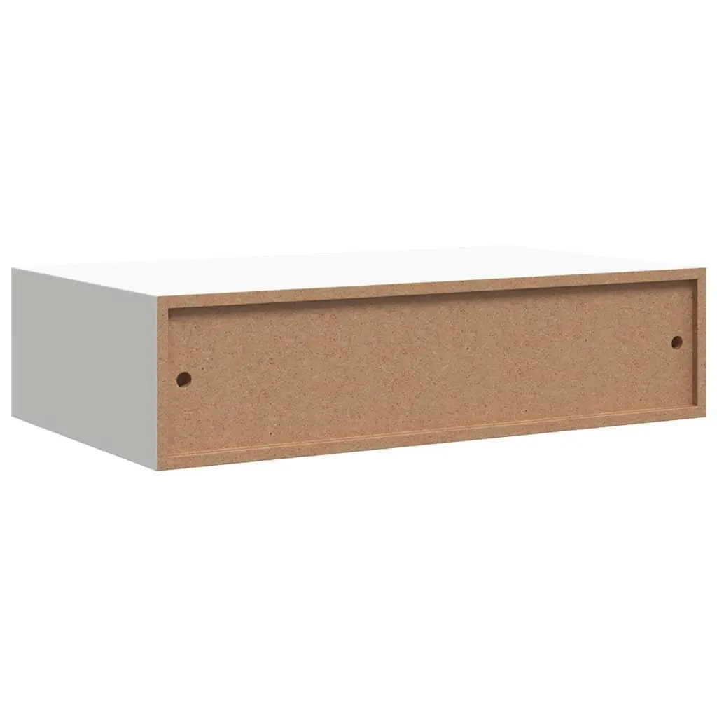 Wall-Mounted Drawer Shelves Compact Storage Organizer 2 Piece White
