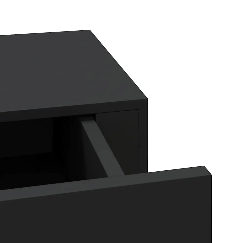 Wall-mounted Drawer Shelf Compact Storage Organizer 40x23.5x10cm Black