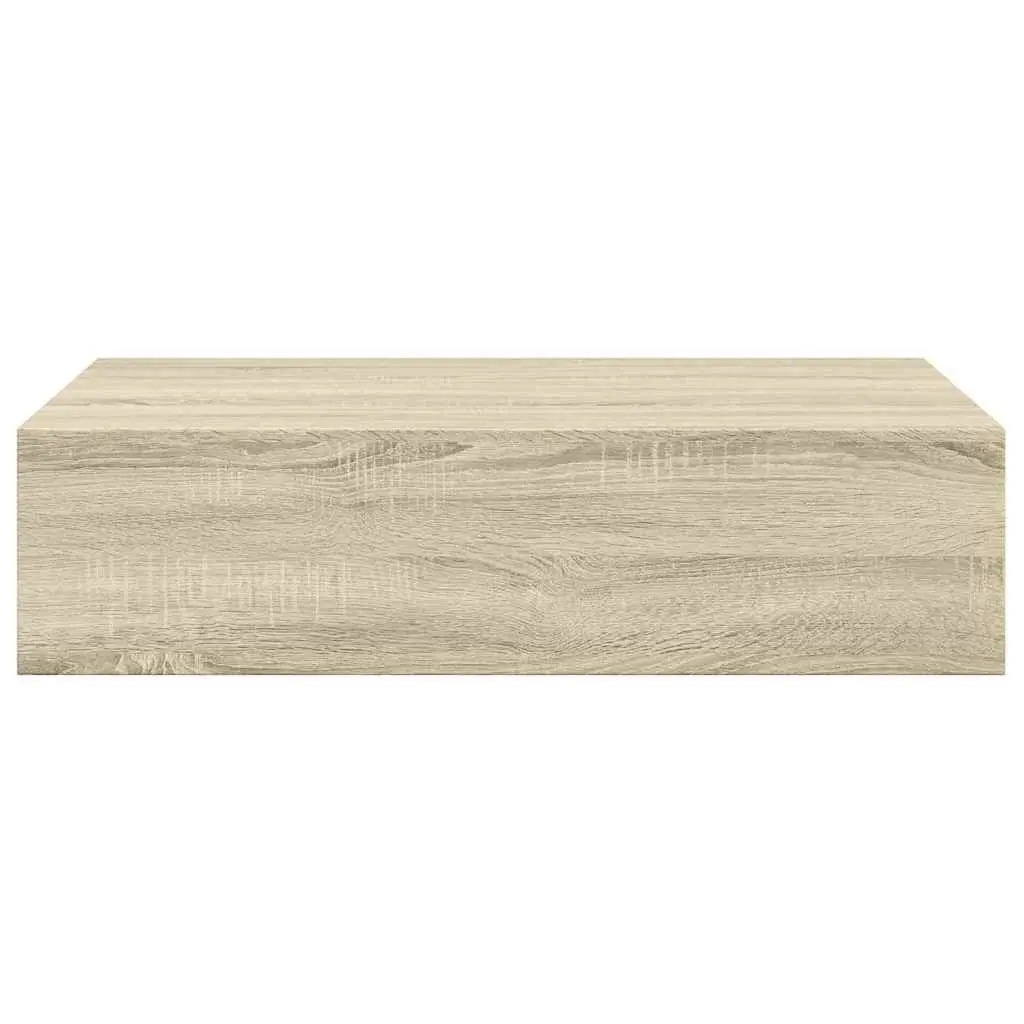Wall-mounted Drawer Shelves Floating Storage Brown 40x23.5x10cm Set of 2