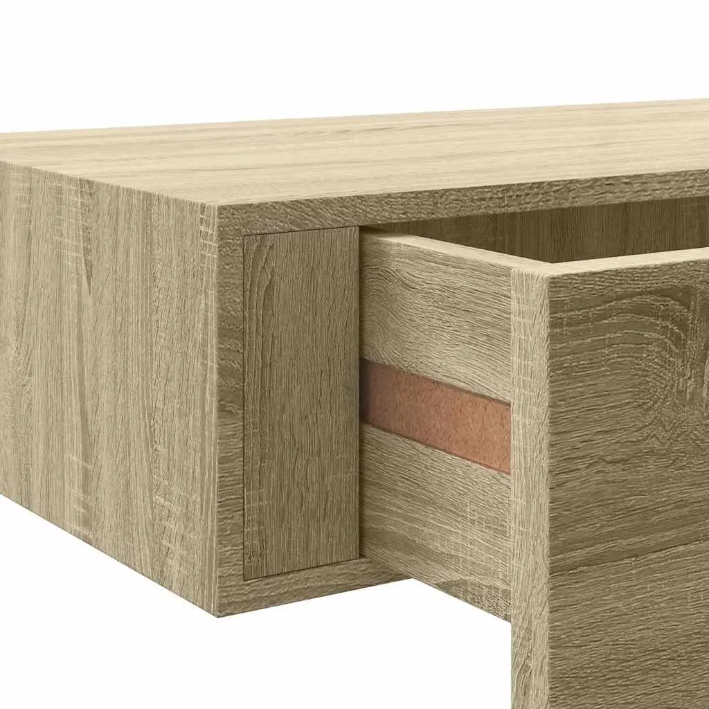 Wall-mounted Drawer Shelves Floating Storage Brown 40x23.5x10cm Set of 2