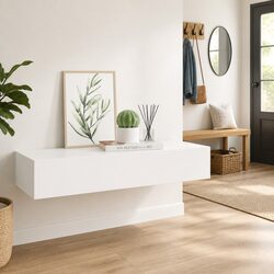 Wall-Mounted Drawer Shelf Organizer in White