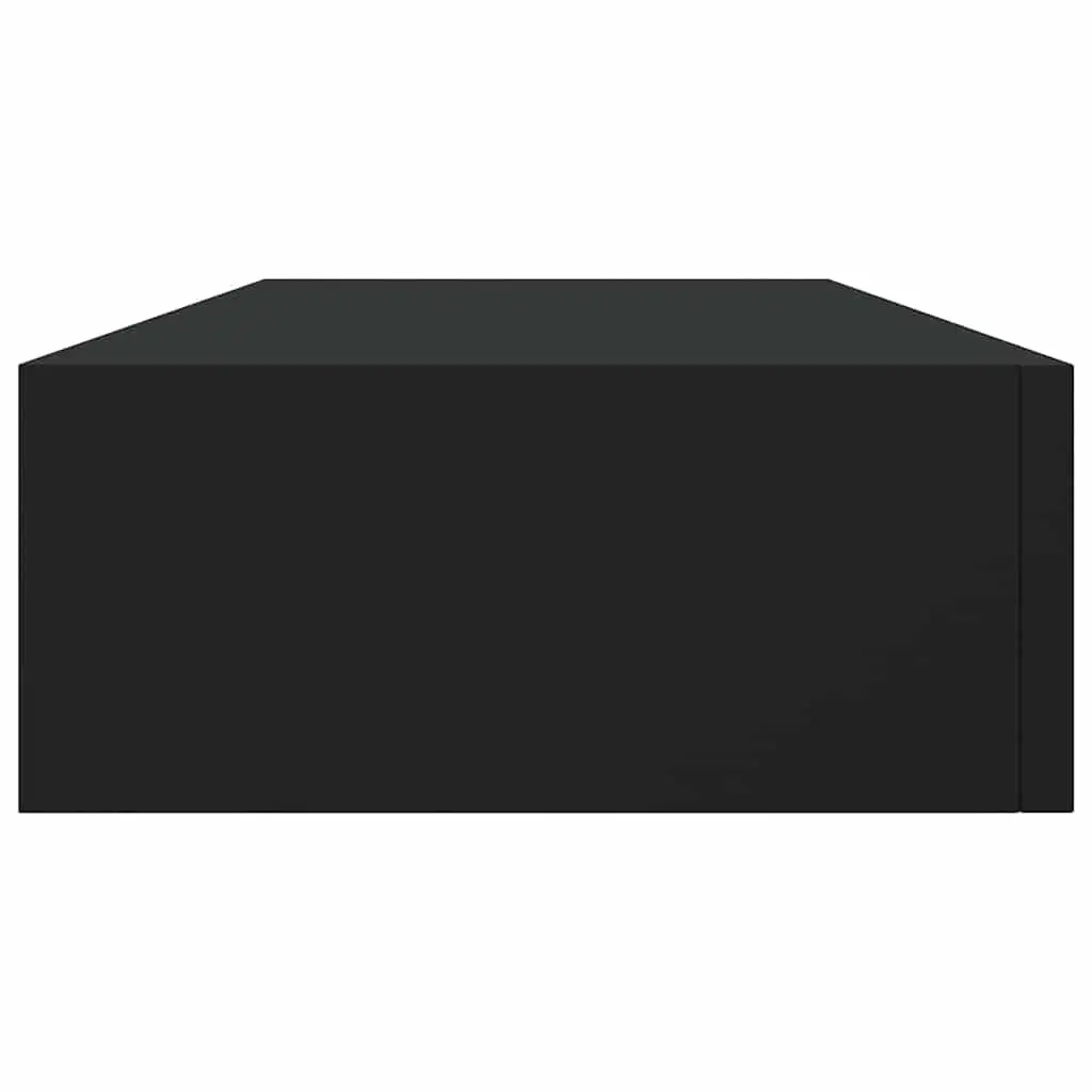 Wall-mounted Drawer Shelf Organiser Compact Black 60x23.5x10cm