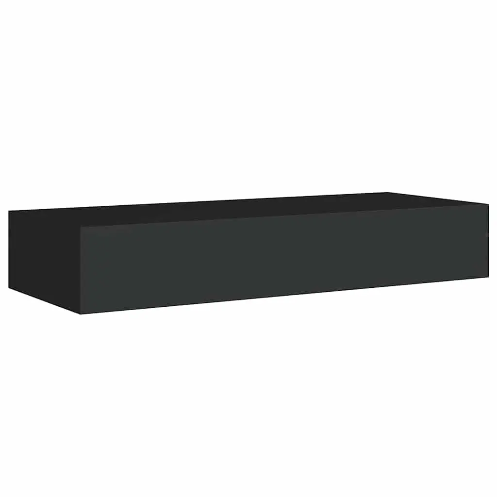 Wall-mounted Drawer Shelves Compact Black 2 Piece