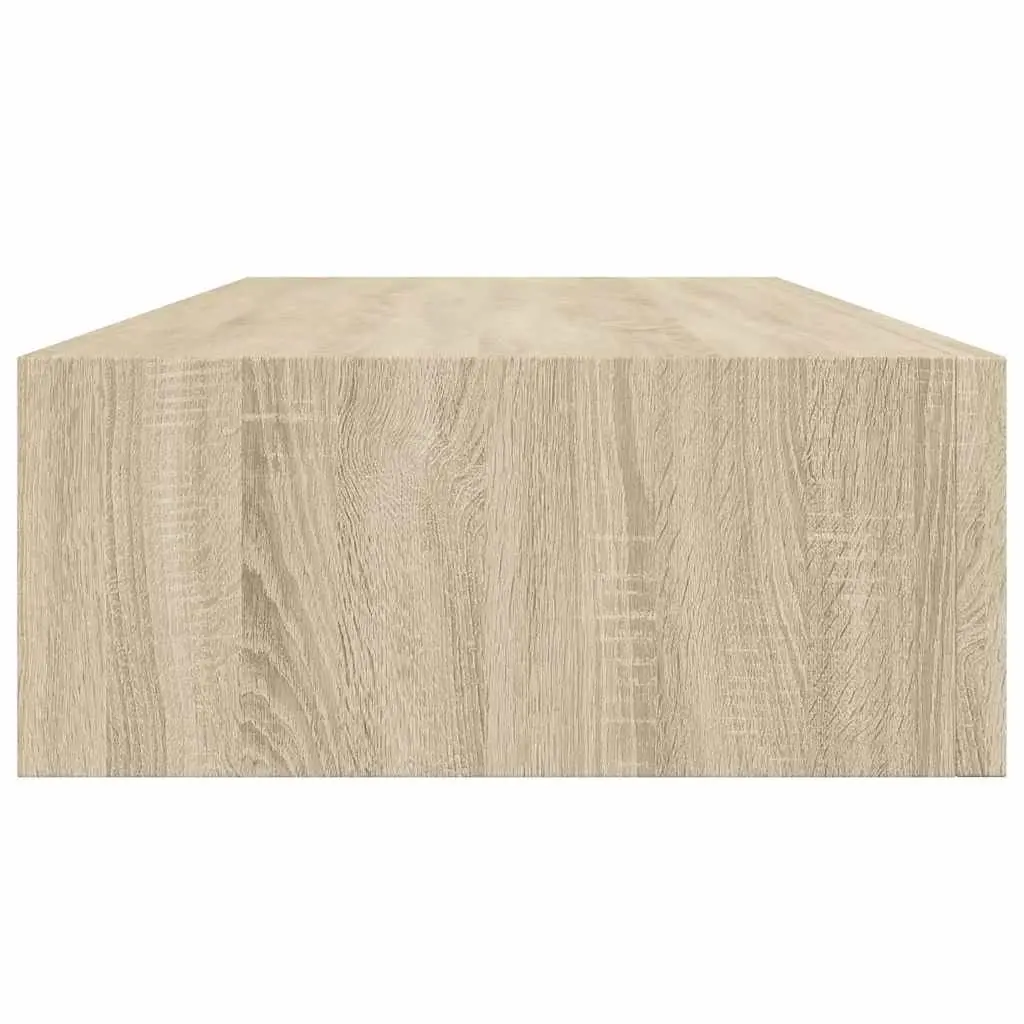 Wall-mounted Drawer Shelves Compact Floating Storage Organizer Oak Brown 60x23.5x10cm Set of 2