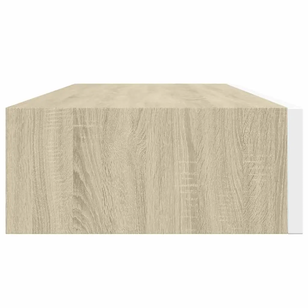 Wall-mounted Drawer Shelf Compact Storage 60x23.5x10cm Brown