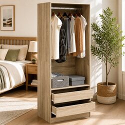 Wardrobe Cupboard in Sonoma Oak 80x50x200cm