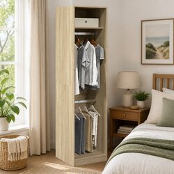 Brown Engineered Wood Wardrobe Cabinet 50x50x200cm