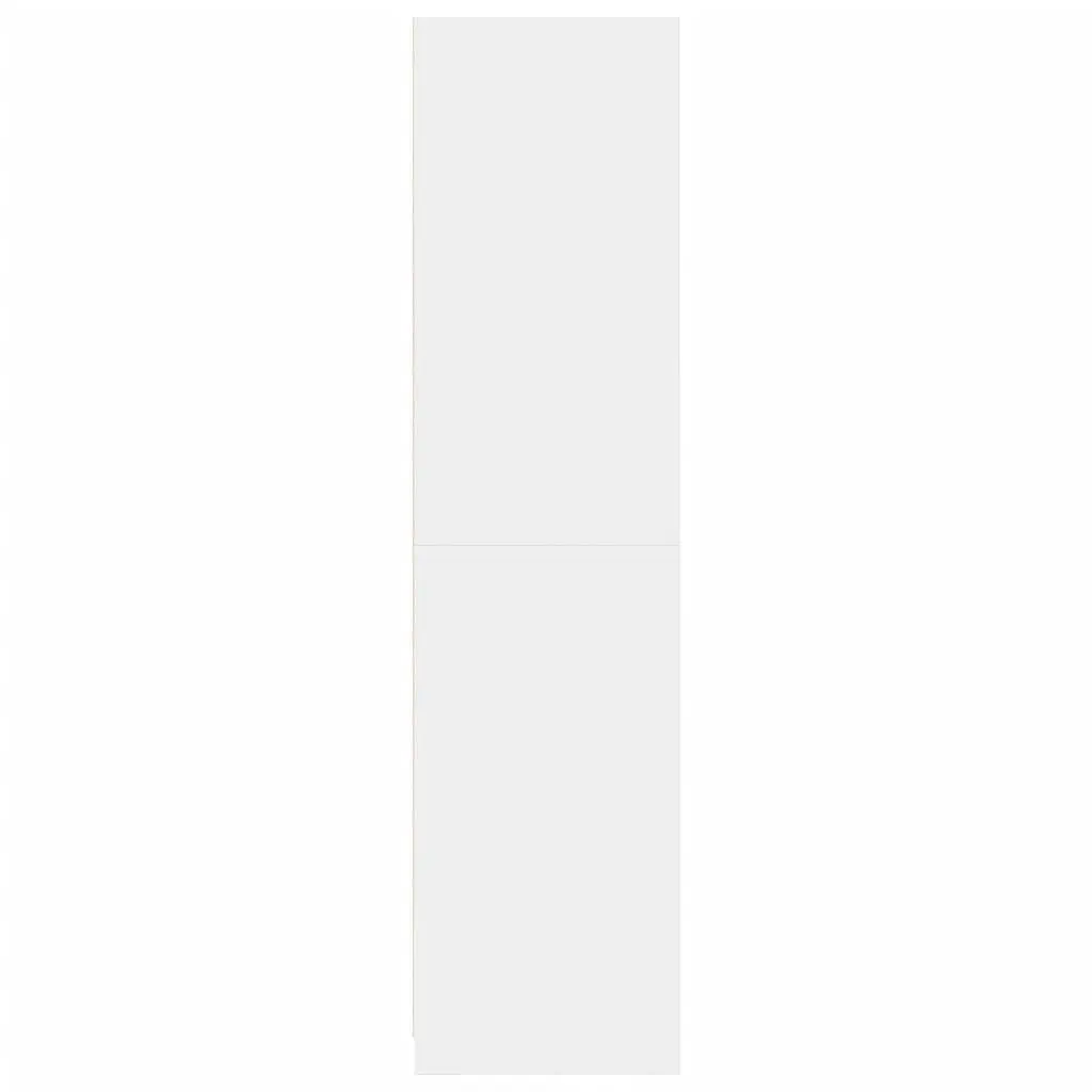 Wardrobe Compact Storage 100x50x200cm Engineered Wood White