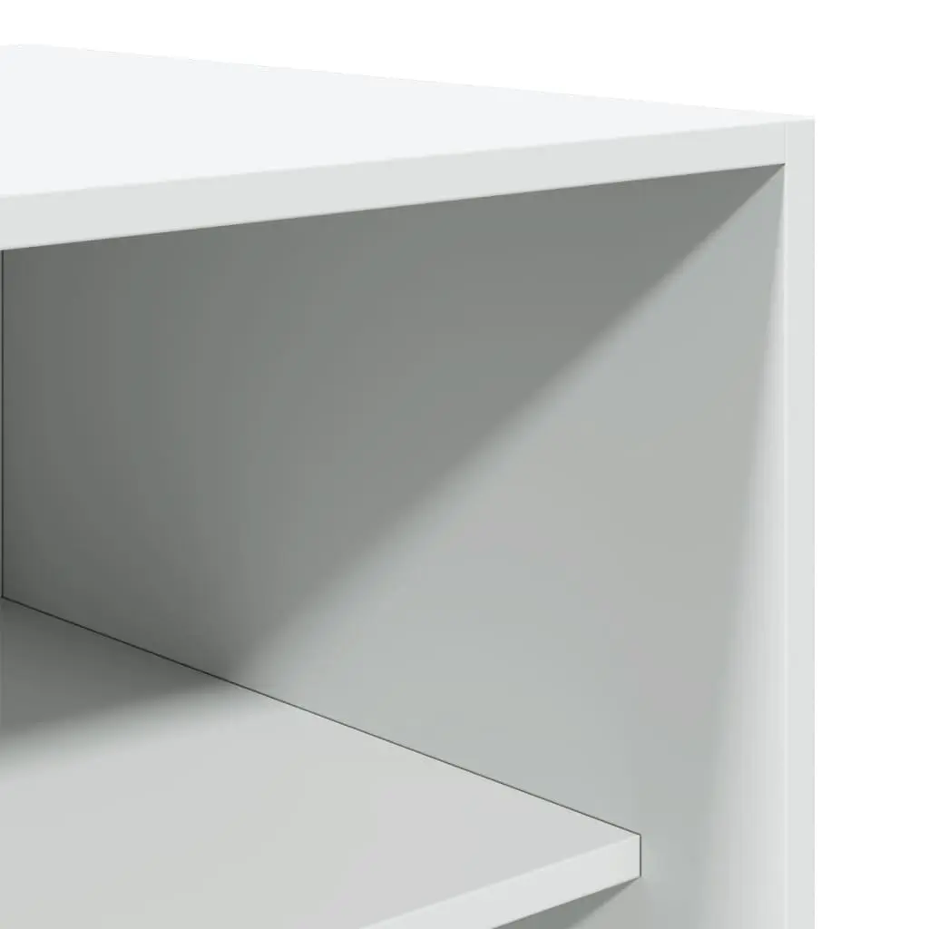 Wardrobe Compact Storage 100x50x200cm Engineered Wood White