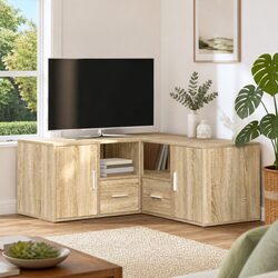 Engineered Wood Corner Cabinet with Ample Storage