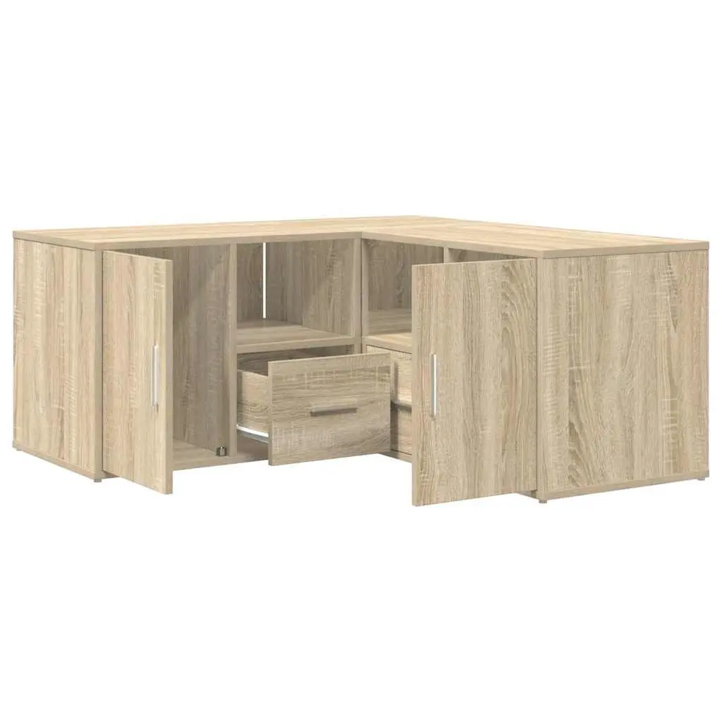 Corner Cabinet Engineered Wood Brown Storage Shelf Display Unit 160x40x45cm