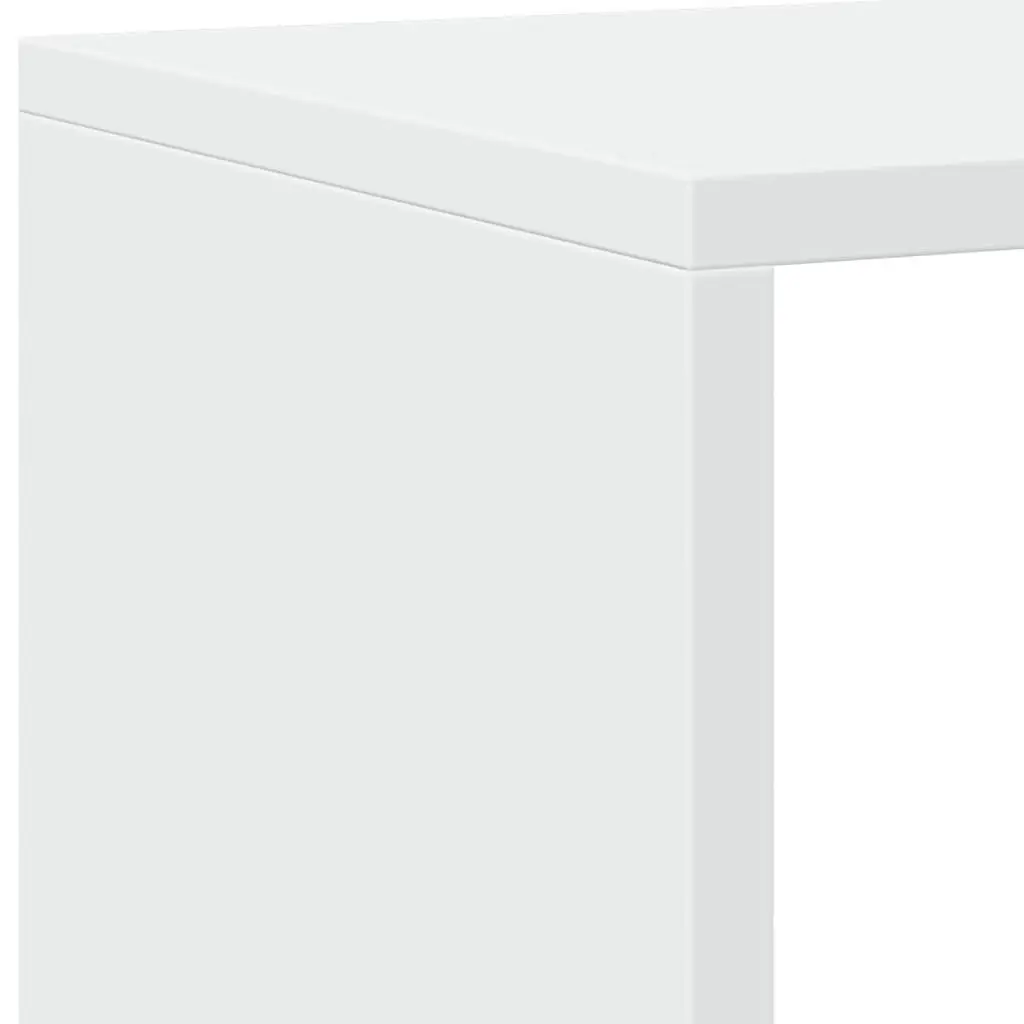 Book Cabinet White 137.5x29x137.5 cm Storage Shelving Unit