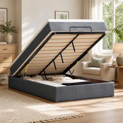 Ottoman Bed with Pocket Spring Mattress and Storage