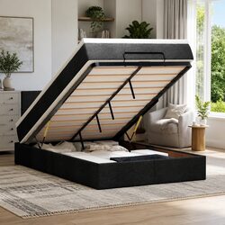 King Single Ottoman Bed with Pocket Spring Mattress Details