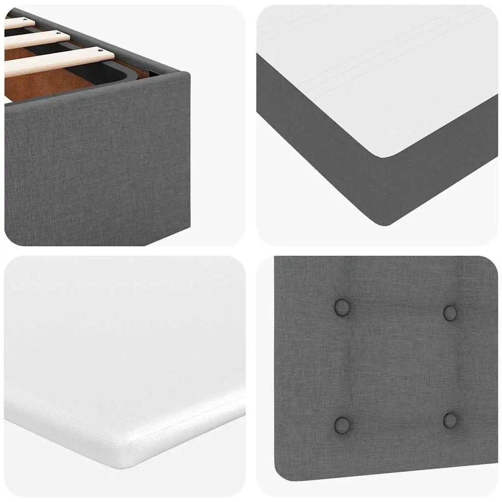 Ottoman Bed with Hydraulic Lift Storage Queen Grey Fabric Pocket Spring Mattress
