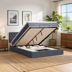 Queen Size Ottoman Bed with Pocket Spring Mattress