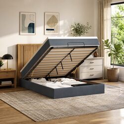 Queen Ottoman Bed with Hydraulic Lift and Pocket Springs