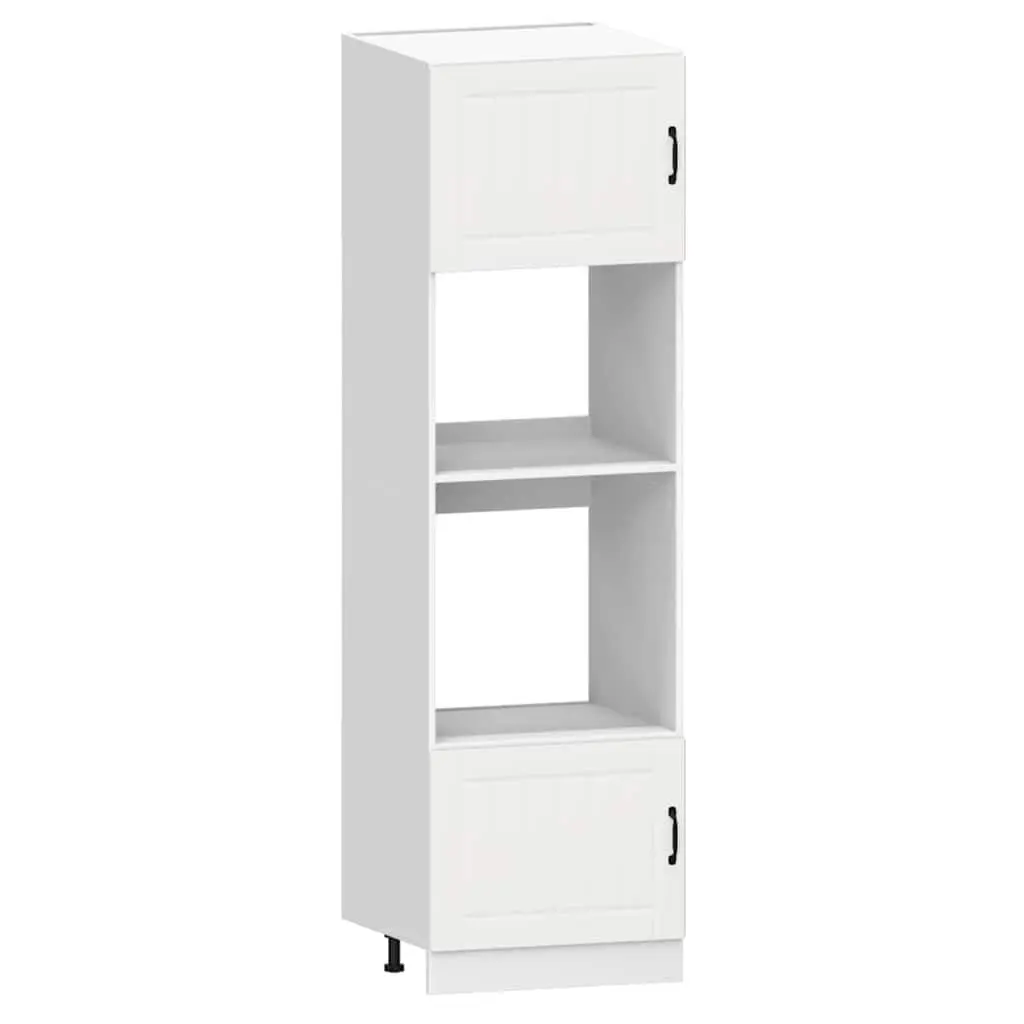 7 Piece Kitchen Cabinet Set Adjustable White Engineered Wood Storage Furniture
