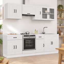8 Piece Kitchen Cabinet Set with Engineered Wood