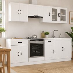 8 Piece Kitchen Cabinet Set with Engineered Wood Design
