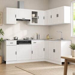 11-Piece Kitchen Cabinet Set with Adjustable Feet