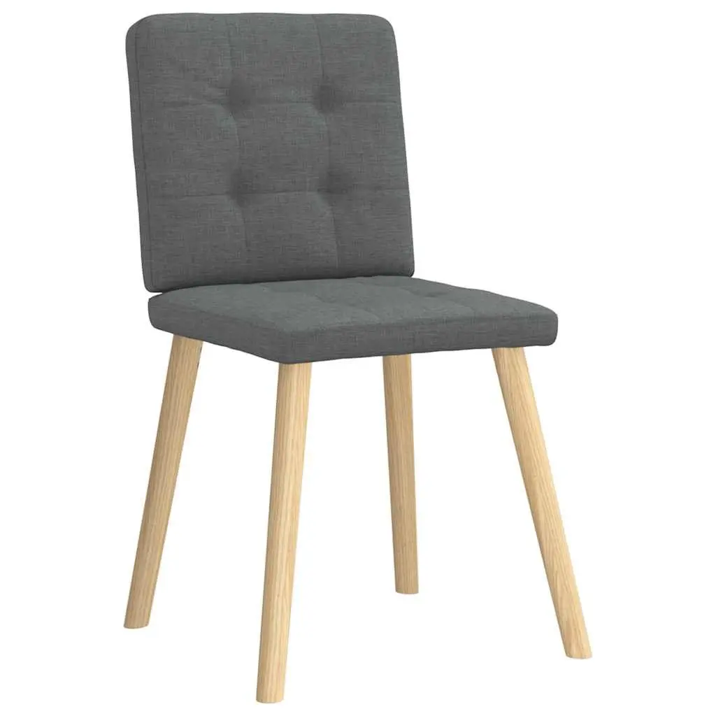Dining Chairs Comfort 4 Piece Grey Fabric