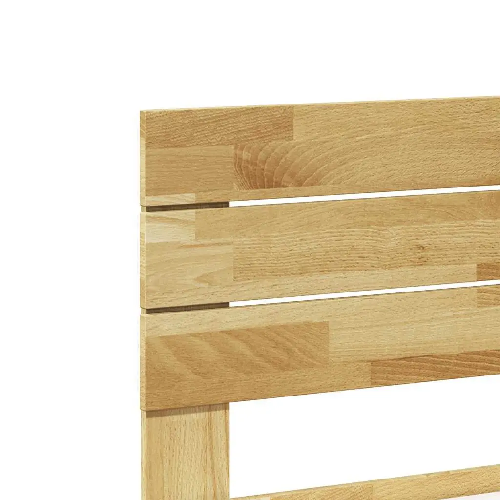 Solid Wood Bed Frame Low Platform 180x200 cm Brown with Integrated Headboard