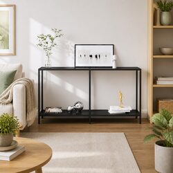 Black Console Table with Shelf: Durable Design and Dimensions