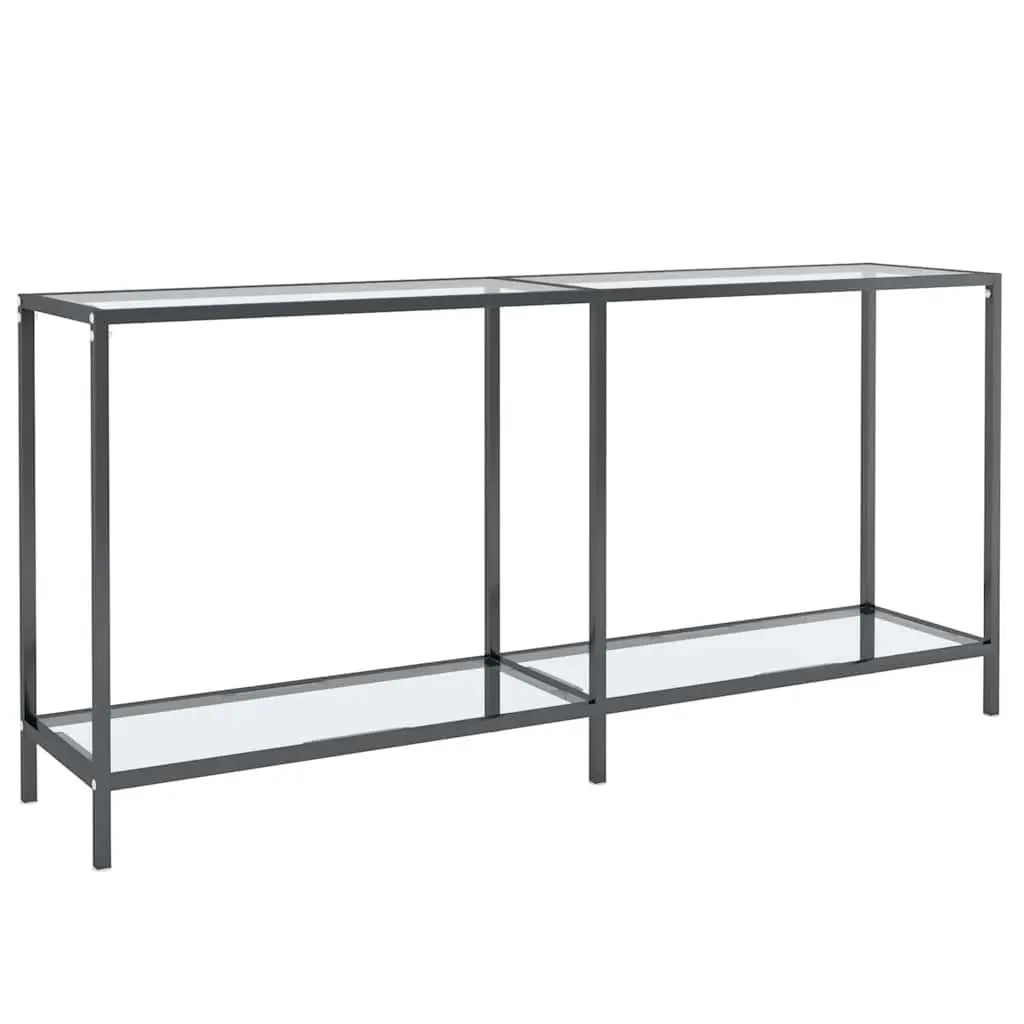 Console Table Transparent Tempered Glass 160cm x 35cm x 75.5cm