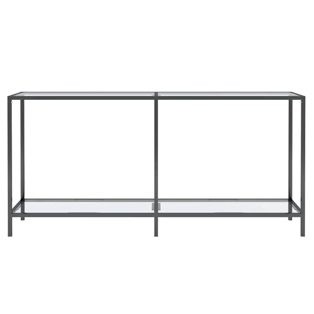 Console Table Transparent Tempered Glass 160cm x 35cm x 75.5cm