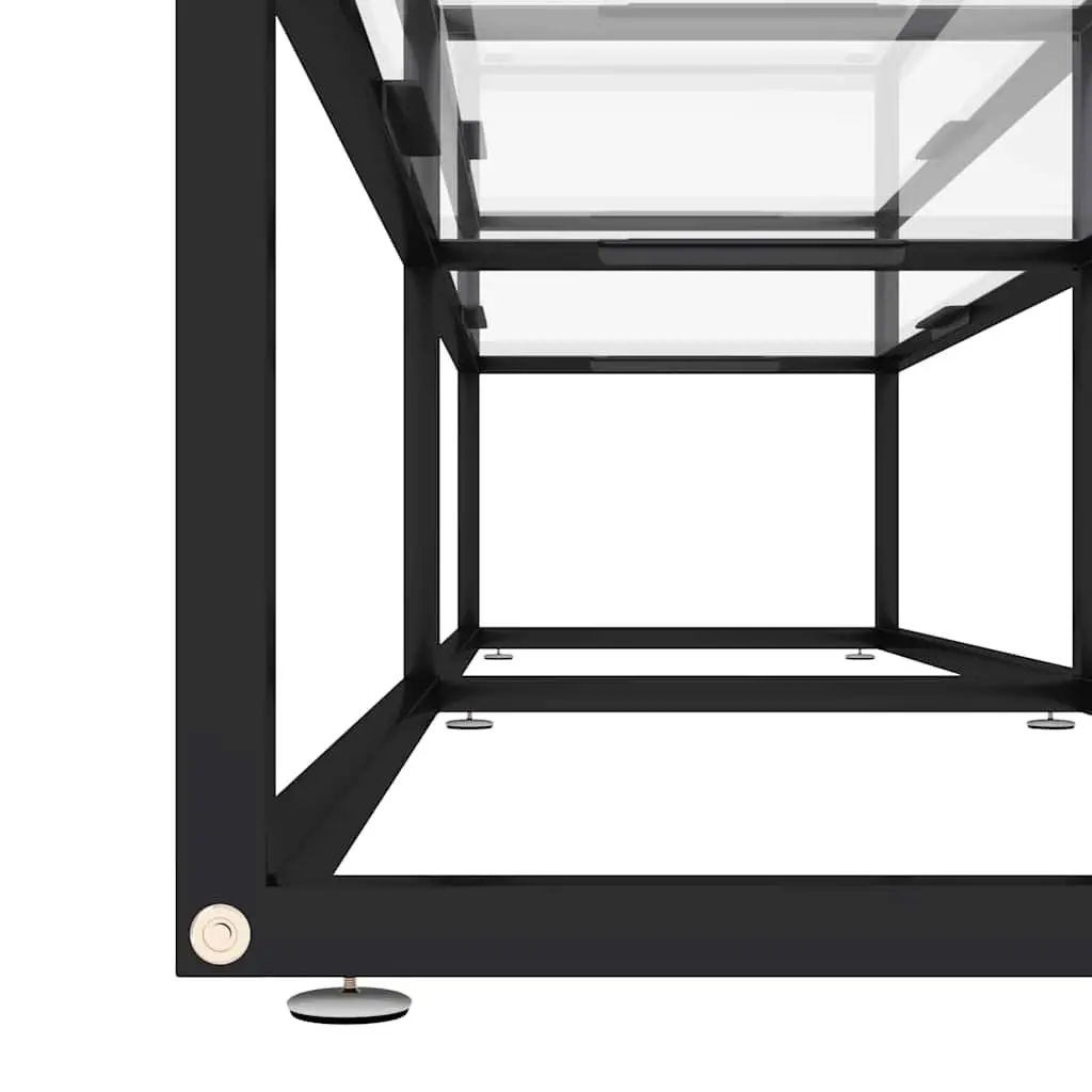 TV Cabinet Tempered Glass Open Shelf Storage Unit 180 x 40 x 40.5 cm Transparent