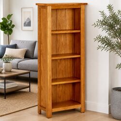 4-Tier Wooden Bookcase 45x22x110 cm Brown Storage Unit