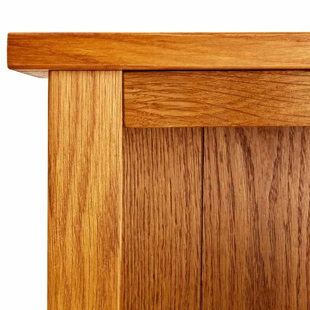 6-Tier Bookcase Solid Oak Wood Durable 52x22x180cm Brown Shelving Display Unit