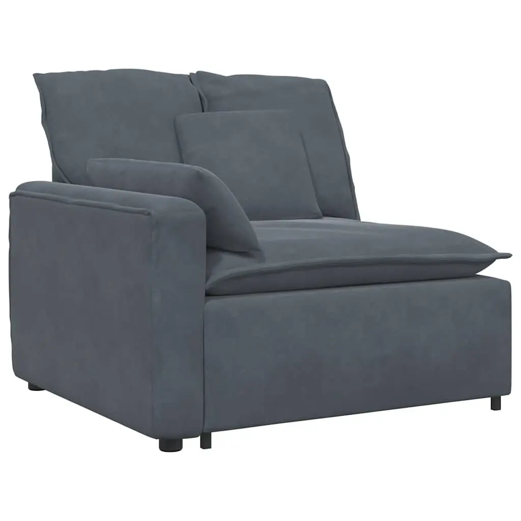 Modular Sofa Dark Grey Flexible Seating 4 Piece